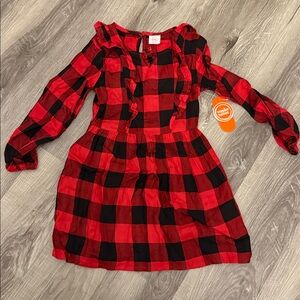 Wonder Nation Red and Black Plaid Dress